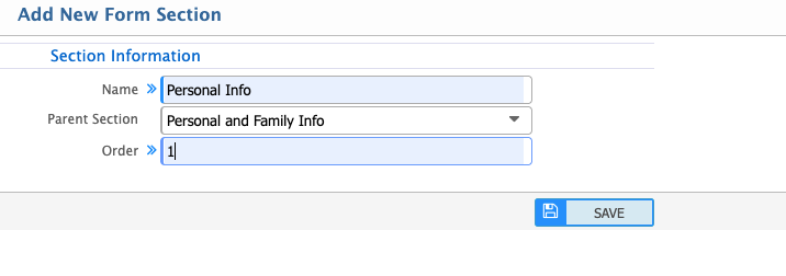 Add Form Sections